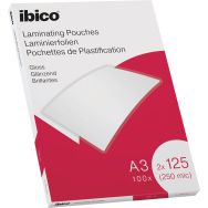 Pochettes plastification A3 - 2x125µ -  Brillantes -  Ibico