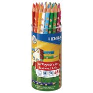 Pot 48 crayons couleurs Lyra Groove Slim triangulaire