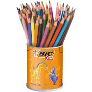 Pot 60 crayons couleur BIC KIDS Evolution Ecolutions, 18 couleurs assorties