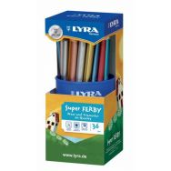 Pot de 36 crayons de couleur métallisés gros module Lyra