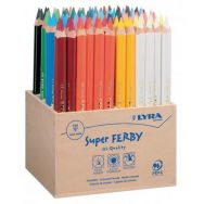 Présentoir 96 crayons super Ferby assortis 24 couleurs 18cm Ø mine 6,25 mm Lyra