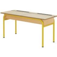 Table scolaire pupitre lutrin 130x50cm MDF strat ch vernis - Mobidecor