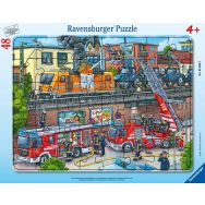 Puzzle pompiers voie ferrée