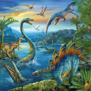 Puzzles 3 x 49 pièces fascination des dinosaures