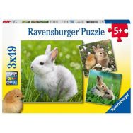 Puzzles 3x49 pi - Mignons petits lapins