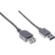 Rallonge éco USB 2.0 A et A grise - 1,8 m