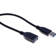Rallonge éco USB 3.0 type A et A noire - 1,0 m