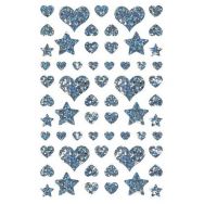 Sachet 1020 stickers cœurs - étoiles holographiques