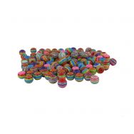 Sachet 200 perles multicolores rondes 12mm