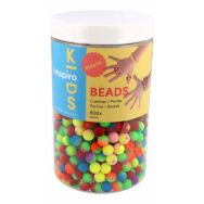 Sachet 800 perles plastique rondes multicolore fluo Ø 8 mm