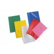 Sachet de 10 pochettes coin polypropylène ouverte sur 2 côtés, couleurs assorties, 22 x 31 cm