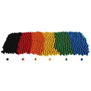 Sachet de 1 000 perles en bois colorés Ø 10 mm