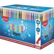 Schoolpack 144 crayons de couleurs en résine Maped 'School Peps'