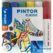 Set 6 marqueurs Pintor pointe moyenne couleurs classiques