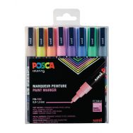 Set 8 markers POSCA pastel pointe conique fine 1,5 mm