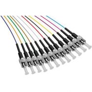 Set de 12 connecteurs panachés PIGTAIL OM3 ST/UPC LSOH - 2m