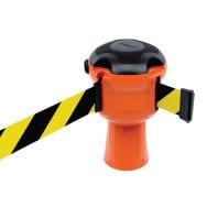 Skipper Retractable Barrier With Black/Yellow Chevron Tape