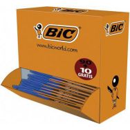 Stylo bille pointe fine Bic (Pack collectivité de 100) bleu