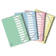 TRIEUR OXFORD TOP FILE+ A4 AGRAFE 12 POSITIONS ASSORTIS PASTEL