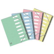 TRIEUR OXFORD TOP FILE+ A4 AGRAFE 8 POSITIONS ASSORTIS PASTEL