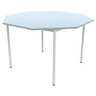 Table 4 pieds droits octogonale Ø 120 cm stratifié ABS