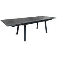Table AGRA 150/200/250 x 90 cm céramique/alu - graphite