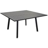 Table Barcelona 100/145x145 cm châssis graphite/plateau graphite
