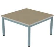 Table Carélie 80 x 80 cm 4 pieds - stratifié polyuréthane