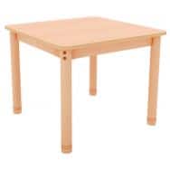 Table Classik carrée réglable T0 à T3 - piètement bois hêtre
