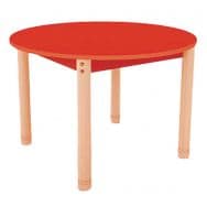 Table Classik ronde réglable T0 à T3 - piètement bois hêtre