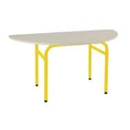 Table Elodie II demi-lune, 4 pieds tube