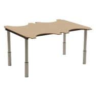 Table Ergo Technic 140 x 110 cm réglable en hauteur - compact