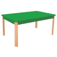 Table Ergo rectangulaire T0 - piètement bois hêtre