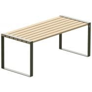 Table Forézien 190 cm bois naturel acier