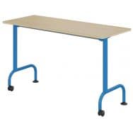 Table Lem mobile 130x50 cm fixe strat. hêtre ch. alaisés - Mobidecor