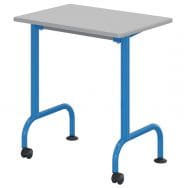 Table Lem mobile 70x50 cm fixe strat.gris ch. polyuréthane - Mobidecor