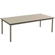 Table Malibu 4 pieds rectangulaire 140x80 cm chant surmoulé