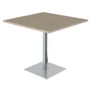Table Menorca 80 x 80 cm T6 plat ép. 24 mm strat ABS piètement chromé