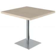 Table Menorca 80 x 80 cm T6 plat ép. 40 mm stra ABS - piètement chromé