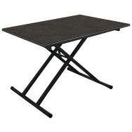 Table PUMP 120 x 80 cm réglable en hauteur HPL/alu - graphite
