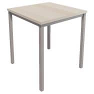 Table T carrée T6 hauteur 76 cm pied gris