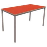 Table T rectangle T6 hauteur 76 cm pied gris