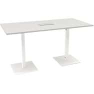 Table réunion haute 210x100cm GREKO Gris/Blanc