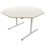 Table dégagement latéral octogonale Ø 120 cm stratifié ABS