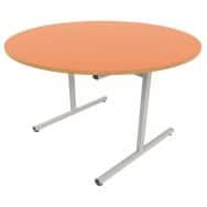 Table dégagement latéral ronde Ø 120 cm stratifié ABS