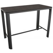 Table haute Eole 150 cm Plateau Trespa châssis graphite/plateau gris