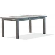 Table jardin Venise 250x95cm aluminium+céramique gris anthracite