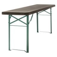 Table pliante Munich 50 - 220 x 50 cm - marron/vert