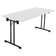 Table pliante Solution pied noir 160 x 70 cm - Buronomic