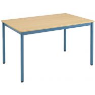 Table polyvalente - mélaminé - LxHxP : 160x75x80cm - Hêtre/Bleu 5023